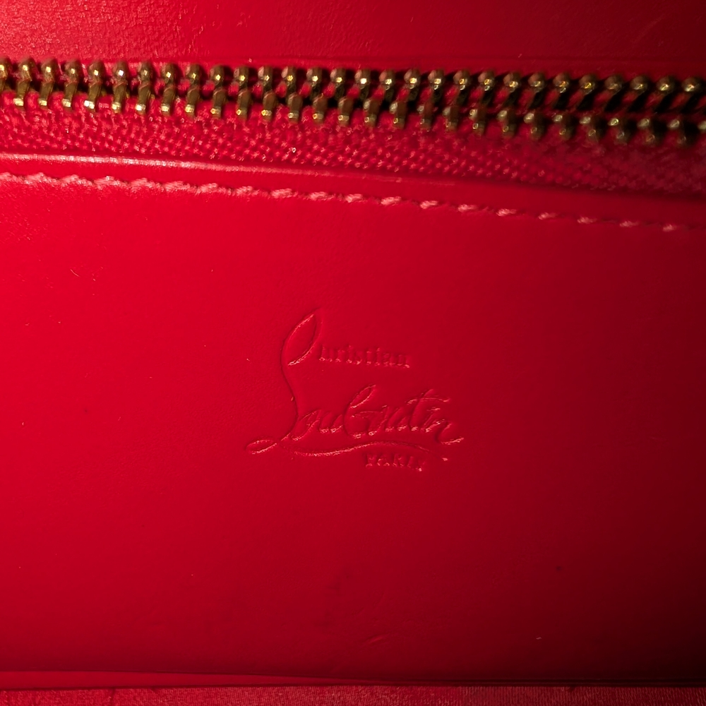 Christian Louboutin Panettone Pink Studded Zip Around Wallet - Picture 9 of 12